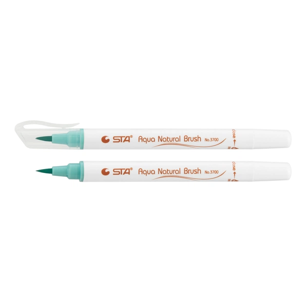 Художественный маркер STA кисточка акварельная AQUA NATURAL BRUSH 3700, мятный (STA3700-35) - изображение 1