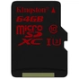 Карта пам'яті Kingston 64GB microSD class 10 UHS-I U3 (SDCA3/64GBSP) - зменшене зображення 1