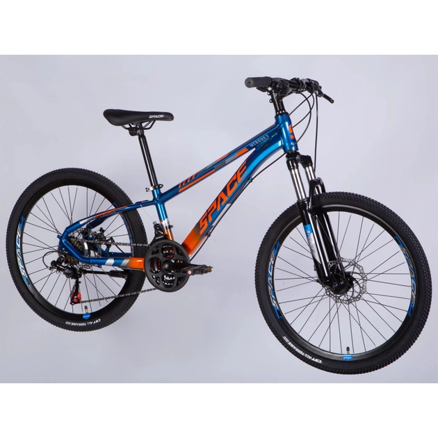 Велосипед Space 24" MERCURY DD FR рама-11" AL 2026 синьо-помаранчевий (OPS-SP-24-062) - изображение 2