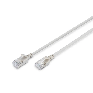 Патч-корд 0.3м, FTP, cat.6A, Sliim, AWG 32/7, Cu, LSZH, grey Digitus (DK-1632-A-003S) зображення 1