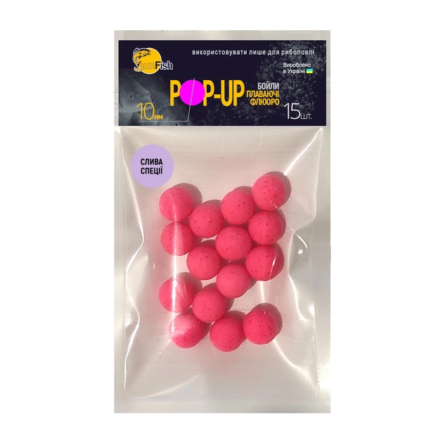 Бойл SunFish Pop-Up Слива Спеції 10 mm 15 шт (SF201699) - изображение 1
