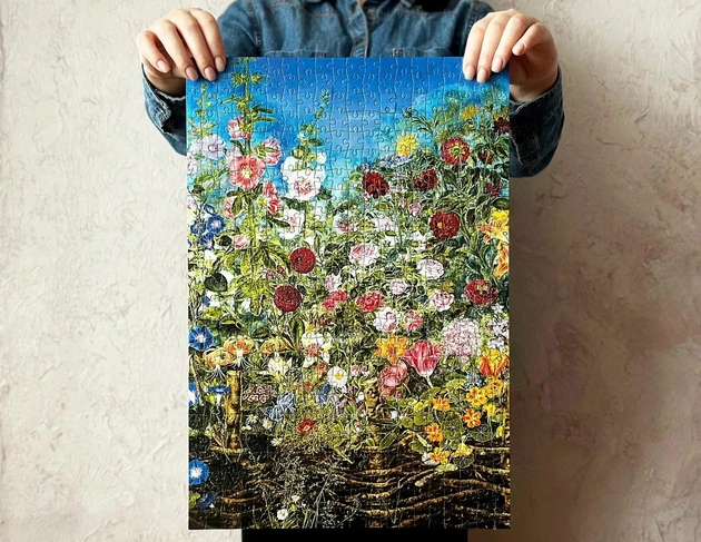 Пазл UkrainianPuzzles Квіти за тином. Катерина Білокур - изображение 3