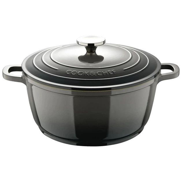 Каструля Bergner Excalibur з кришкою Сіра 5.8 л (BG-36102-GY) - зображення 1