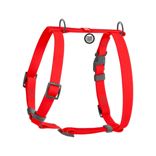 Шлея для собак WAUDOG Waterproof анатомічна Н-подібна S червона (32943) - зображення 1