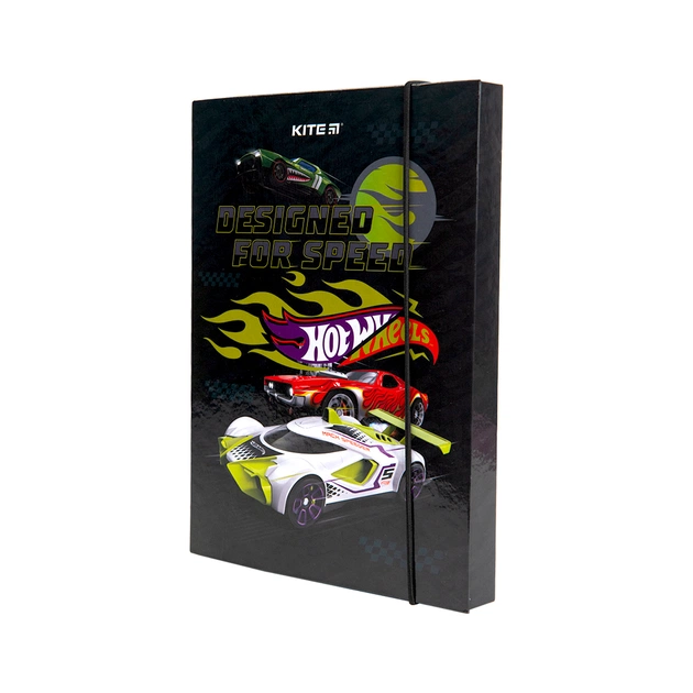 Папка для тетрадей Kite В5 на резинке Hot Wheels, картон (HW23-210) - изображение 1