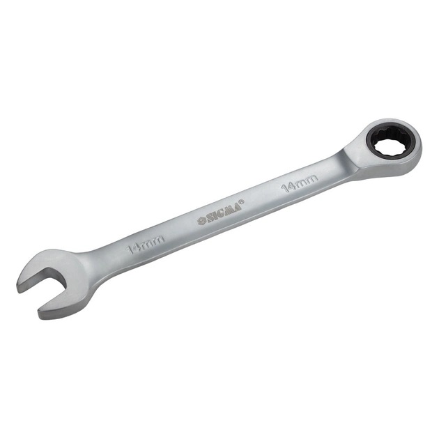 Ключ Sigma ріжково-накидний з тріскачкою 14мм CrV satine (6022141) - picture 3