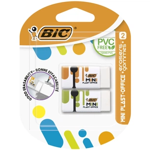 Гумка Bic Plast Office Mini, 2 шт в блістері (bc927858) зображення 1
