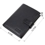 Портмоне Bond Accessories З натуральної зернистої шкіри Чорне (22055) - уменьшенное изображение 3
