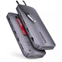 Концентратор AXAGON USB-C 12-in-1 HDMI + DisplayPort + RJ45 1000Mbps + PD100W aluminum gray (HMC-12GM2) - зменшене зображення 1