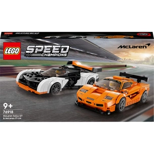Конструктор LEGO Speed Champions McLaren Solus GT і McLaren F1 LM 581 деталь (76918) зображення 1