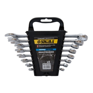 Ключ Sigma набір ріжково-накидних 8шт 6-19мм CrV head polished (6010191) зображення 1