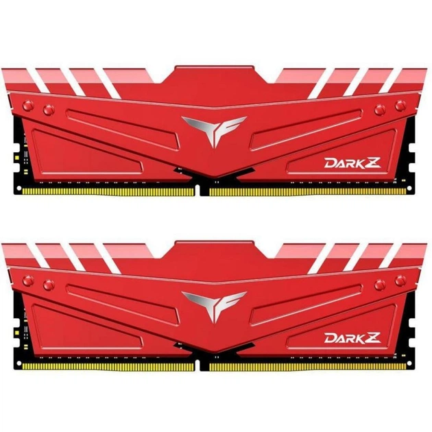 Модуль пам'яті для комп'ютера DDR4 16GB (2x8GB) 3000 MHz T-Force Dark Z Red Team (TDZRD416G3000HC16CDC01) - зображення 1