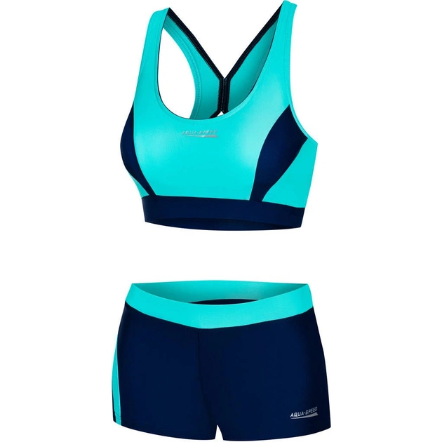 Купальник Aqua Speed Fiona 348-42 темно-синій, бірюзовий 42 (5908217656902) - изображение 1