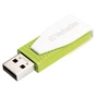 USB флеш накопичувач Verbatim 32GB STORE'N'GO SWIVEL GREEN USB 2.0 (49815) - зменшене зображення 5