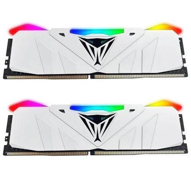 Модуль пам'яті для комп'ютера DDR4 16GB (2x8GB) 3200 MHz Viper RGB White Patriot (PVR416G320C6KW) - изображение 1