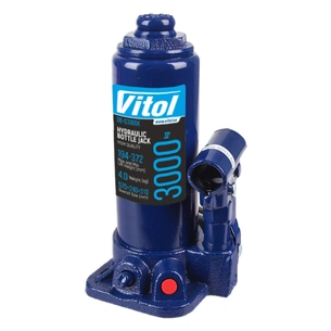 Домкрат Vitol DB-03006K/T90304S, телескопический, гидравлический, 3т, min 194мм, max 372мм, чемодан (DB-03006K) изображение 1