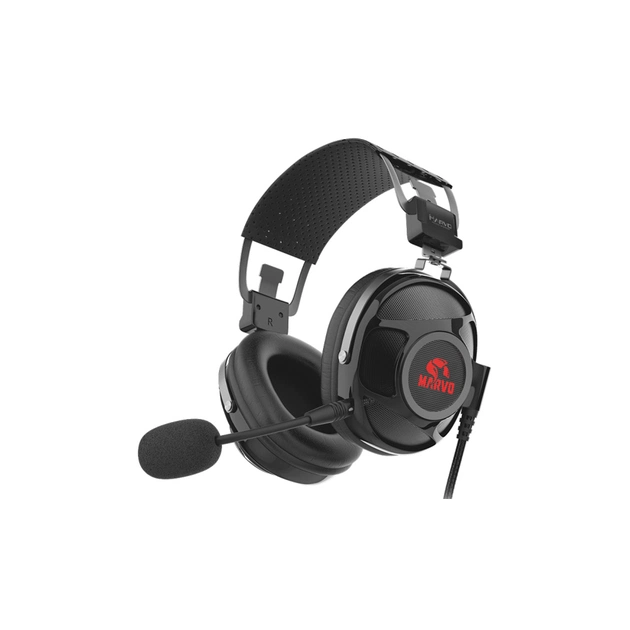 Навушники Marvo HG9053 Red-LED 7.1 Black - изображение 1