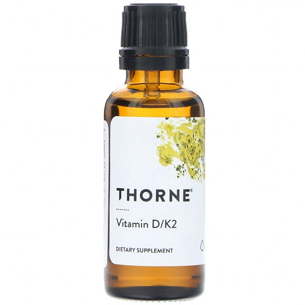 Витамин Thorne Research Витамин D3 и K2, Vitamin D/K2, 30 мл (THR-50001) - изображение 1