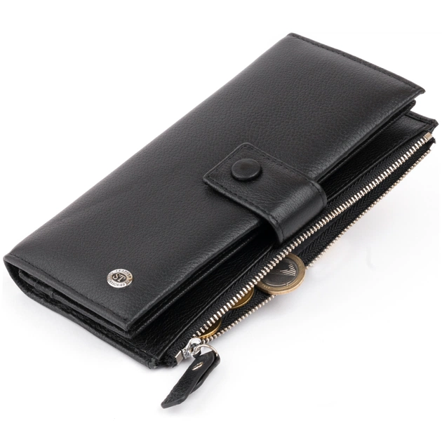 Кошелек ST Leather Кожаный Черный (19280) - изображение 5