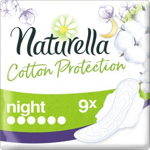 Гігієнічні прокладки Naturella Cotton Protection Ultra Night з крильцями 9 шт. (8001841658117) зображення 1