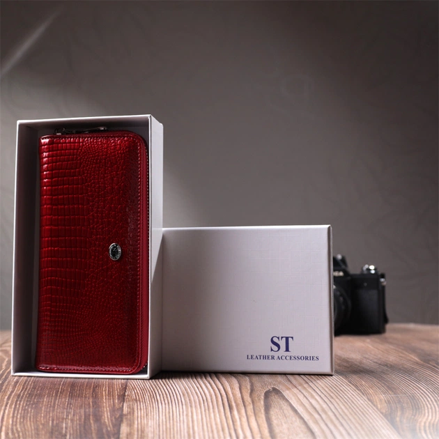 Кошелек ST Leather Из натуральной кожи Красный (22677) - изображение 10