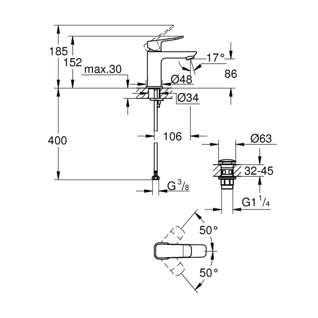 Змішувач Grohe QuickFix 1018570000 - picture 5