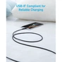 Дата кабель USB 2.0 AM to USB-C 1.8m nylon 322 black Anker (A81H6G11) - уменьшенное изображение 3