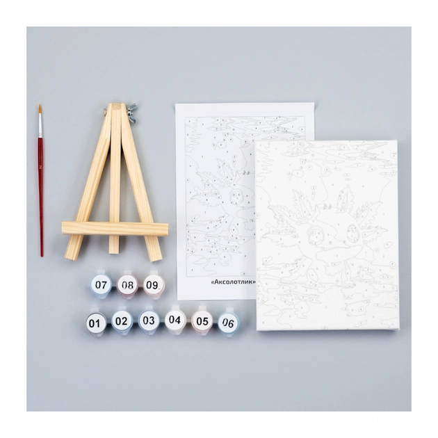 Картина по номерам Rosa Аксолотик, 15х20см, з мольбертом (4823098548621) - picture 3