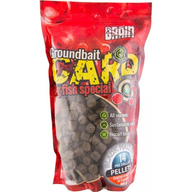 Пеллетс Brain fishing Black Halibut Pre drilled 20mm, 0.8kg (1858.02.03) - изображение 1