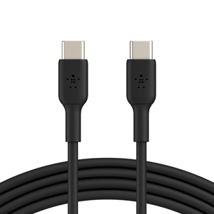 Дата кабель USB-С - USB-С, PVC, 1m, black Belkin (CAB003BT1MBK) зображення 1