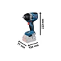 Гайковерт Bosch GDS 18V-750C 18V, 2x8Ah, до 3000об/хв, 270/380/750Нм, квадрат 1/2", кейс, Bluetooth 1.7кг (0.601.9L9.002) - уменьшенное изображение 3