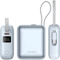 Батарея універсальна Choetech 10000mAh, 35W, PD/3.0, LED Display, buid-in type-C cabel, Blue (B832-LBE) - зменшене зображення 4