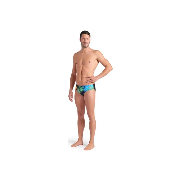 Плавки Arena Vibrant Swim Briefs 008940-550 чорний 80 (3468337526964) - зображення 5