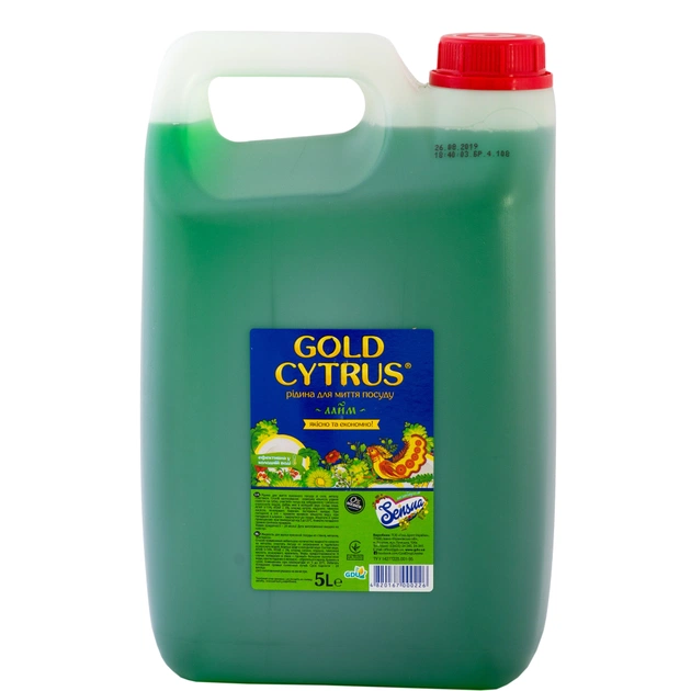 Средство для ручного мытья посуды Gold Cytrus Лайм 5 л (4820167000226) - изображение 1