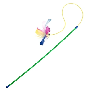 Іграшка для котів Природа Вудочка з пір'ями 50 см (4823082404438) зображення 1