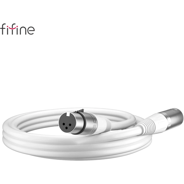 Мікрофонний кабель Fifine XLR Male to Female White 1.8 м (L9CW) - picture 3