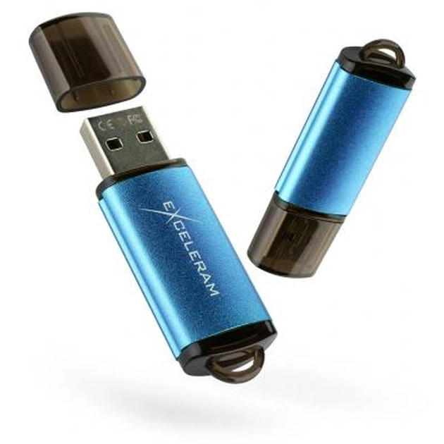 USB флеш накопичувач eXceleram 32GB A3 Series Blue USB 2.0 (EXA3U2BL32) - зображення 1