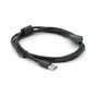 Дата кабель USB 2.0 AM/AF 1.0m black VEGGIEG (YT-AM/AF-V-U105) - уменьшенное изображение 2
