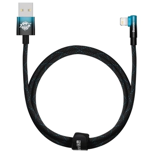 Кабель Baseus MVP 2 USB - Lightning (M/M), 2.4A, 1 м Black/Blue (CAVP000021) зображення 1