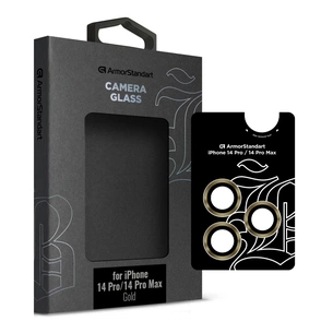 Скло захисне Armorstandart Camera glass Supreme Black Icon iPhone 14 Pro/14 Pro Max Gold (ARM76598) зображення 1