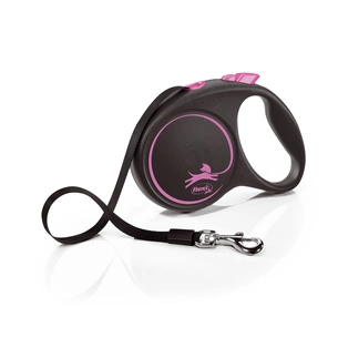 Повідець для собак Flexi Black Design L стрічка 5 м (рожевий) (4000498034118) зображення 1