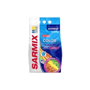 Пральний порошок Sarmix Active Color для всіх типів прання 2.1 кг (4820268104229) зображення 1