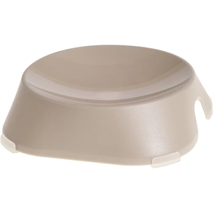 Посуд для котів Fiboo Flat Bowl миска з антиковзаючими накладками бежева (FIB0090) зображення 1
