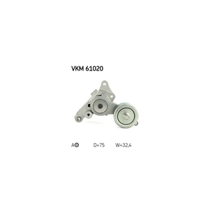 Натягувач ременя з роликом SKF VKM 61020 зображення 1