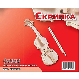 Збірна модель Мир деревянных игрушек Скрипка (И003) зображення 1