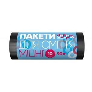 Пакети для сміття Добра Господарочка міцні чорні 90 л 10 шт. (4820086521772) зображення 1