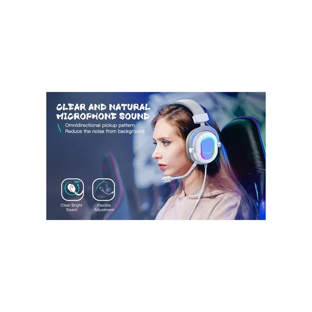 Наушники Fifine H6 RGB 7.1 White (H6W) - изображение 11