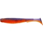Силікон рибальський FishUP U-Shad 4" 207 - Dark Violet/Orange (8шт/уп) (1864.11.24) - зменшене зображення 1