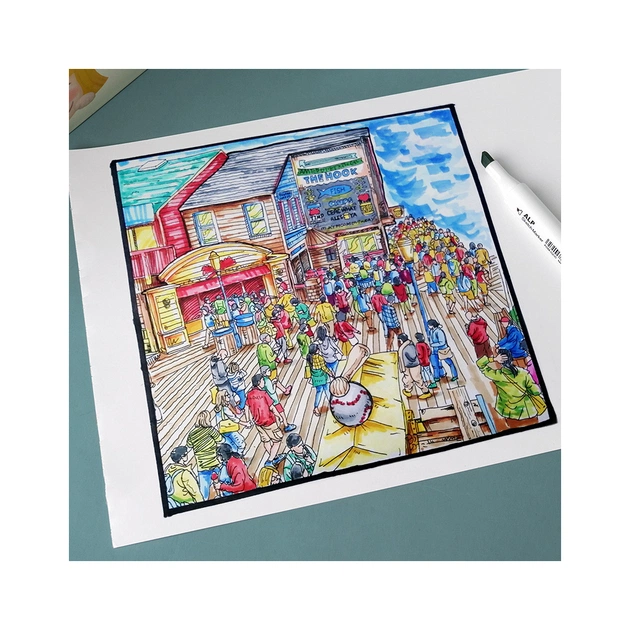 Художній маркер Arrtx Спиртові Alp ASM-0290B 90 кольорів (LC302475) - picture 5