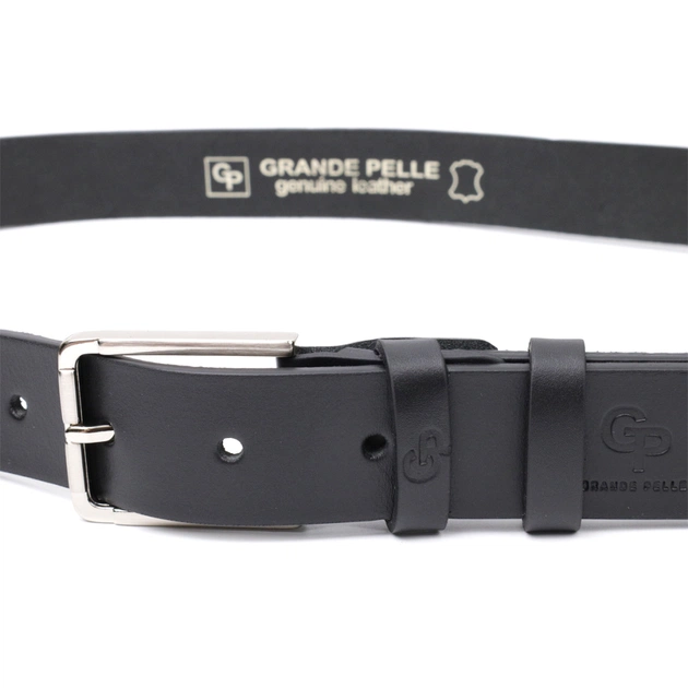 Ремінь Grande Pelle Брючний з натуральної шкіри Чорний (11676) - зображення 5